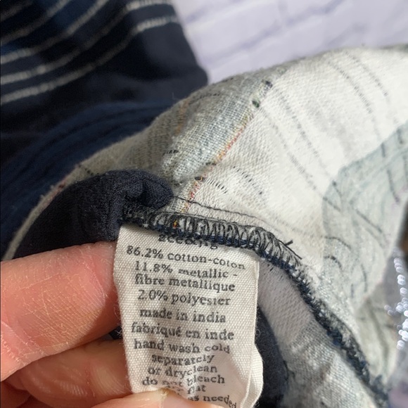 Ace & Jig Women Striped 3/4 Sleeve Shift Dress Navy White Size S Casual - Picture 6 of 7